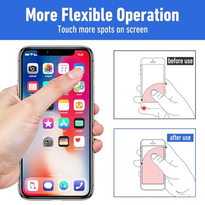 4Pcs Heart Flower Clear Phone Grip, Ymapinc Transparent Phone Ring Holder Grip, Clear Finger Kickstand Cell 360 Degree Rotation Holder for Hand for Tablet Case Accessories
