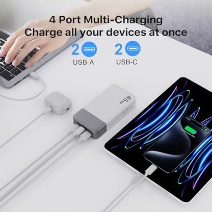 NOBIS 45W 20000mAh Portable Charger Power Bank Fast Charging - color: White