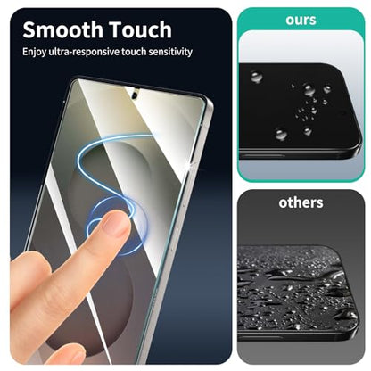 Screen Protector & Camera Lens Protector for Samsung Galaxy S25 Ultra, HD Tempered Glass, High Light Transmittance, 9H 2.5D Edge Anti-Scratch Shatterproof Case-Friendly, 3 Pack Each - color: S25 Ultra Clear