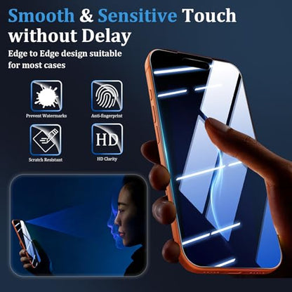 (3+2 Pack) 360° Privacy Screen Protector for iPhone 17 Pro Max 【4 Way Anti Spy】 + Camera Lens Protector,9H Shatterproof, Anti-Peep,Bubble-Free, Case Friendly Easy Installation Frame Included - size: iPhone 17 Pro Max