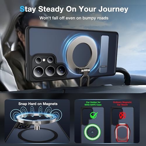 for Samsung Galaxy S25 Ultra Case with MagSafe - color: Black, size: Galaxy S25 Ultra with Stand