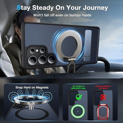 for Samsung Galaxy S25 Ultra Case with MagSafe - color: Black, size: Galaxy S25 Ultra with Stand