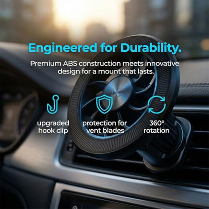 Magnetic Car Phone Holder for Air Vent (White/Black) - color: White/Black