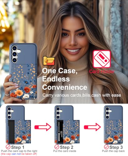 for Samsung Galaxy S24 / S25 Case - Blue Flowers Deco - color: Blue Flowers Deco
