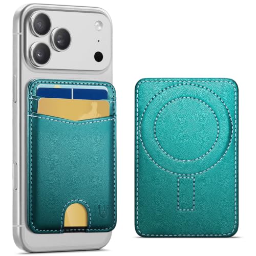 for Magsafe Wallet Magnetic Card Holder RFID Blocking, Bluish Green - color: Bluish Green