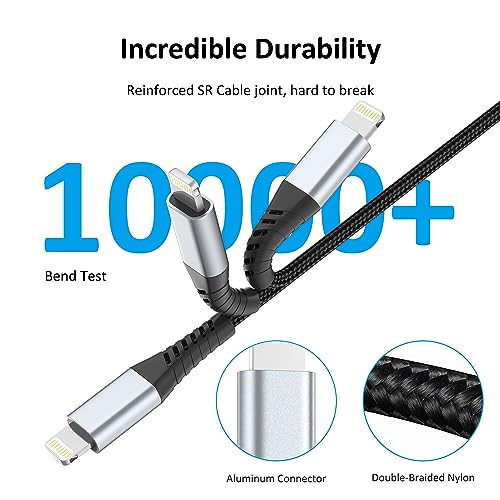 6 Inch iPhone Charging Cable, 0.5FT Short Lightning Cable for iPhone 14 13 - size: 0.5 Feet