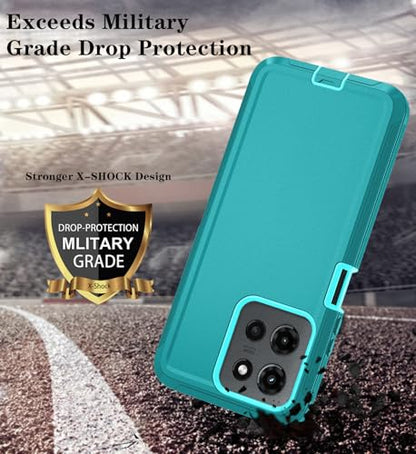 Qinmay Phone Case for Motorola Moto G 2026/Moto G Play 5G 2026 Case with HD Screen Protector, Heavy Duty Shockproof & Dropproof 3-Layer Cover Phone Case,LakeSkyBlue - color: LakeSkyBlue