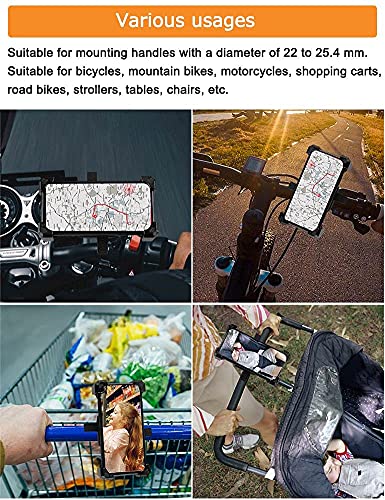 2026 Upgraded Bike Phone Mount, Easy Install and Quick Release Bicycle - Motorcycle Handlebar Phone Mount, Bike Phone Holder for iPhone and More 4.7-6.8 inch Cell Phone - size: Handlebar