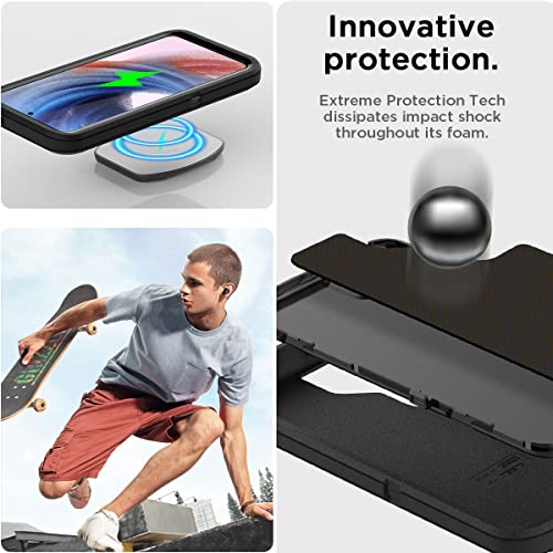 AICase for Galaxy S23 Case with Detachable Anti-Lost Hand Strap/Wristband,Heavy Duty Drop Protection Full Body Rugged Shockproof/Dust Proof 3-Layer Military Protective Durable for Samsung S23 6.1" - color: Black+Black Anti-lost wristband