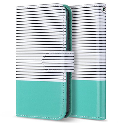ULAK for iPhone SE 3(2022)/SE(2020)/8/7 Wallet Case Card Holder, Minimal | Premium PU Leather Flip Case with Kickstand Card Slots [RFID Blocking] Wrist Strap, Durable Shockproof Cover 4.7 Inch - color: Minimal