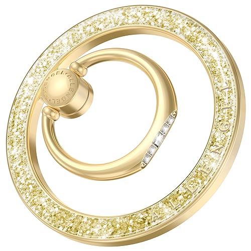 Allengel Magnetic Phone Grip for MagSafe, Magnetic Ring Holder Compatible with MagSafe Phone Ring, 360°Rotating Finger Kickstand for iPhone 16 Pro Max 15 14 13 12 Plus & Android Phone(Gold) - color: bling gold