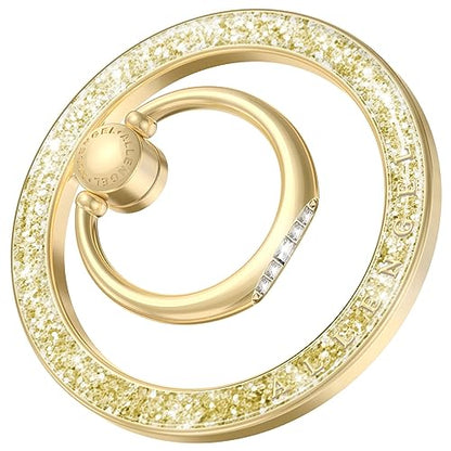 Allengel Magnetic Phone Grip for MagSafe, Magnetic Ring Holder Compatible with MagSafe Phone Ring, 360°Rotating Finger Kickstand for iPhone 16 Pro Max 15 14 13 12 Plus & Android Phone(Gold) - color: bling gold