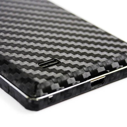 Armorsuit MilitaryShield Black Carbon Fiber Skin Wrap Film + HD Clear Screen Protector for LG Optimus 4X HD - Anti-Bubble Film