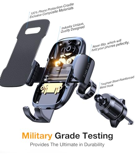 Coolpow Car Phone Holder Mount【Strongest Suction】 Universal 360° Dashboard Phone Holder for Car Jeep Truck Phone Mount Cell Phone Holders for Your Car Gifts for Mothers Day Him Her for iPhone Samsung