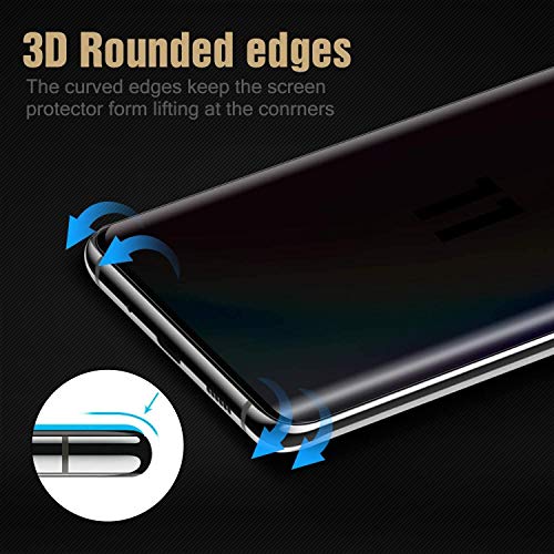 Galaxy Note 8 Privacy Screen Protector, [Anti-Spy] [Case Friendly] [Full Coverage] [Anti-Scratch] [3D Curve Edge] Premium Flexible Film Screen Protector for Samsung Galaxy Note 8 [2-Pack] - size: for Samsung Galaxy Note 8