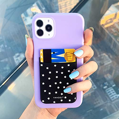 Vandel Stick-On Fabric Phone Wallet for Women, Cute Credit Card Holder | Stylish Credit Card Holder for Phone Case, Stick On Back of Phone Fabric Sleeve for iPhone Pocket - color: Night Sky