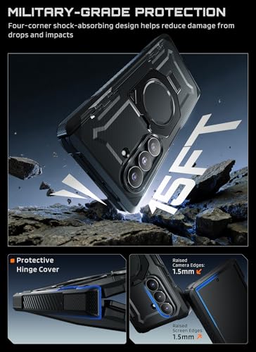 SUPCASE for Galaxy Z Trifold Case with Built-in Kickstand, Black - size: Galaxy Z Trifold