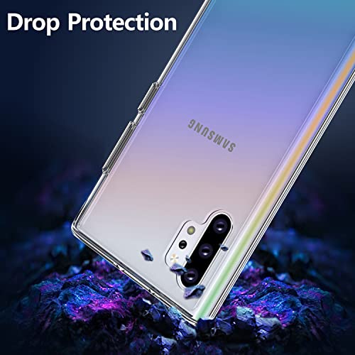 Rayboen for Samsung Galaxy Note 10 Plus Case, Crystal Clear | Transparent, Hard PC Back, Flexible Silicone Edge, Anti-Scratch, Sleek Minimalist, Shockproof Protective, Slim Phone Cover