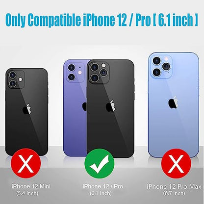 Battery Case for iPhone 12/12 Pro, Enhanced 10000mAh Portable Protective Smart Qi Wireless Charging Case Compatible with iPhone 12/12 Pro (6.1 inch) Rechargeable Extended Battery Charger Cover(Black) - size: iPhone 12/Pro