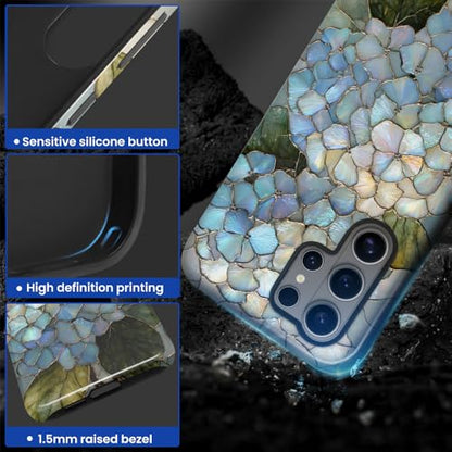 Compatible with Samsung Galaxy S26 Ultra Case,Glossy Case All-Round Protection Shockproof Anti-Scratches TPU Cover,Cases for Man Woman-Hydrangeas Bush Stained Glass - color: Hydrangeas Bush Stained Glass, size: Galaxy S26 Ultra