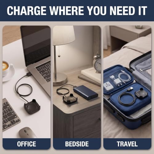 2Pcs Smart Watch Charger Intelligent Watch Magnetic Charger Dock Holder Stand USB Chargeable Charging Cable Adapter