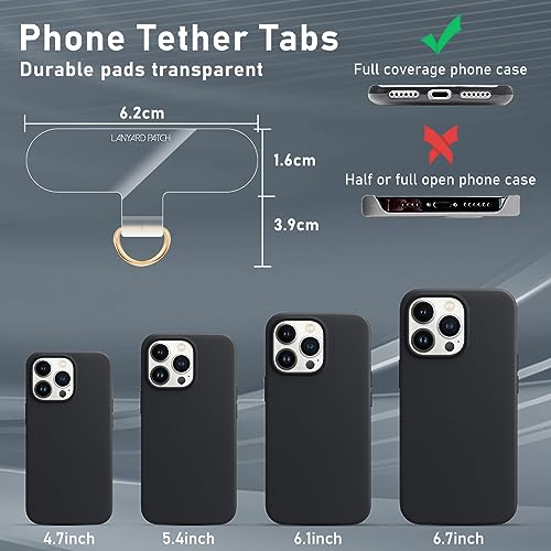 Clear Phone Tether Tab Thinner TPU Phone Lanyard Tab (2*clear) - color: 2*clear
