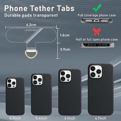 Clear Phone Tether Tab Thinner TPU Phone Lanyard Tab(4*clear) - color: 4*clear