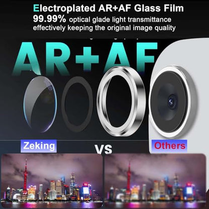 Zeking (2 Set for Samsung Galaxy Tab S10 Plus Camera Lens Protector, Scratch-Resistant HD Clarity Ultra-Thin 9H Tempered Glass with Aluminum Edging, Individual Metal Lens Cover(Silver) - color: Silver