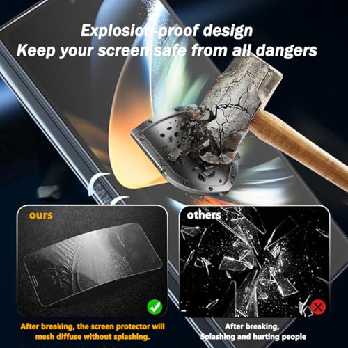 2 Pack Outer Privacy Tempered Glass for Samsung Galaxy Z Fold 4 Screen Protector, 9H Hardness Anti Scratch, Anti Spy Tempered Glass Film, Black Protector for Samsung Galaxy Z Fold 4 - size: for Galaxy Z Fold 4