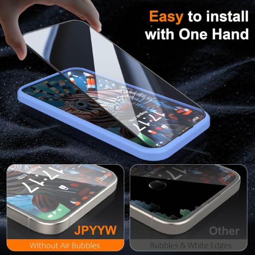 4 Pack for iPhone Air Screen Protector, Military-Grade Shatterproof, 9H Hardness, Full Coverage Tempered Glass for iPhone 17 Air-6.6 inch with Install Frame
