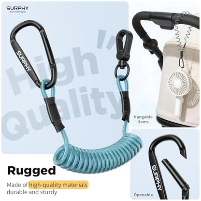SURPHY Anti Theft Phone Strap, Phone Lanyard, Sturdy Steel Wire Keychain - color: P2- Light Blue & Black