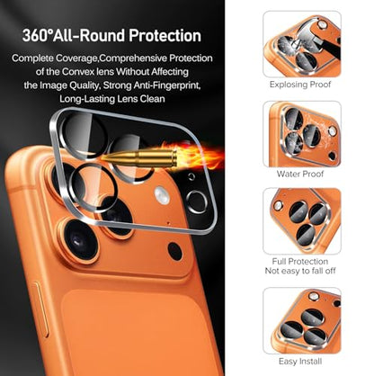 ivoler 3+3 Pack Tempered Glass for iPhone 17 Pro Max Screen Protector 6.9" with Camera Lens Protector with [ Alignment Frame], Anti-Scratch Case Friendly for iPhone17 Pro MaxTransparent HD Clear Film - size: iPhone 17 Pro 6.9''