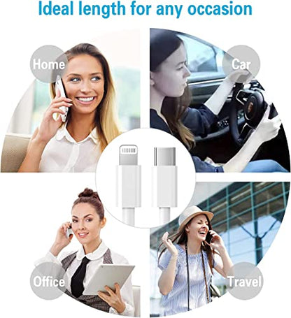 iPhone Charger 3Pack 3FT USB C to Lightning Cable [Apple MFi Certified] - size: 3 feet
