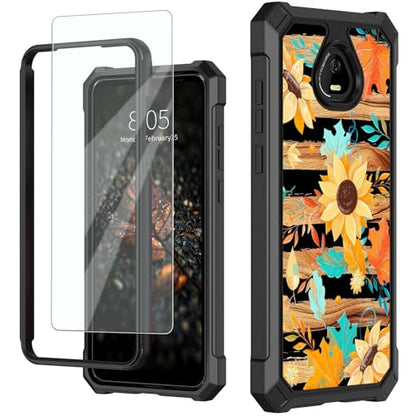 for Schok Volt Sv67q Sv67332 Case with Screen Protector, Military Grade Drop Protection, Dual Layer Hybrid Shockproof Protection TPU Phone Case for Schok Volt Sv67q, Flowers - color: Flowers