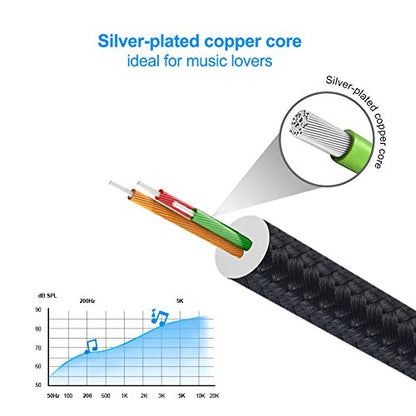 CableCreation 3.5mm Headphone Extension Cable 1.5FT/0.45m,3.5mm Audio Cable - size: 1.5 Feet