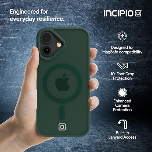 Incipio - Fog iPhone 17, Magsafe Compatible Phone Case, 10ft Drop Tested, Ultra Durable & Shock Absorbing, Scratch Resistant & Slim Profile (Green) - color: Green, size: iPhone 17