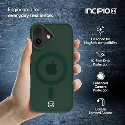 Incipio - Fog iPhone 17, Magsafe Compatible Phone Case, 10ft Drop Tested, Ultra Durable & Shock Absorbing, Scratch Resistant & Slim Profile (Green) - color: Green, size: iPhone 17