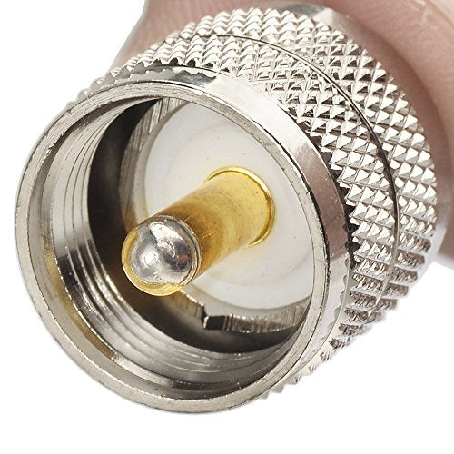 Superbat PL259 to BNC Cable UHF Male to BNC Male RG58 Coax Cable 10ft - size: 10ft, style: bnc to pl259