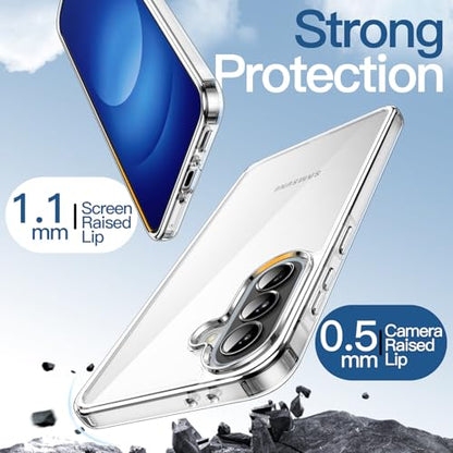 JETech Case for Samsung Galaxy A37, Anti-Yellowing, Clear | Shockproof Protection, Scratch Resistant Hard PC Back, Durable Transparent TPU Bumper - color: Clear, size: Galaxy A37