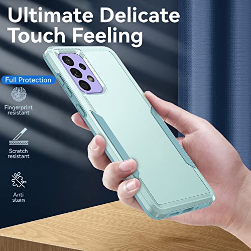 Samsung Galaxy A53 5G Case, Full Body Protection Durable Rubber Cover with Screen Protector, Mint - color: 2 Mint