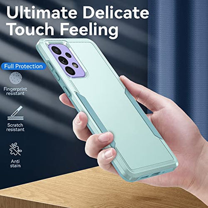 Samsung Galaxy A53 5G Case, Full Body Protection Durable Rubber Cover with Screen Protector, Mint - color: 2 Mint