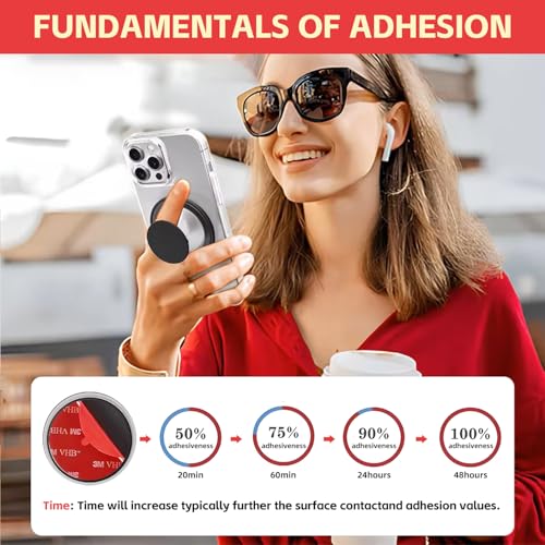 9 Pack Sticky Adhesive 1.38 Inches Circle Strong Bond Socket Base Heat Resistant Duble Sided Replacement Adhesivee for Phone Grip Collapsible Grip & Stand Base (35mm)