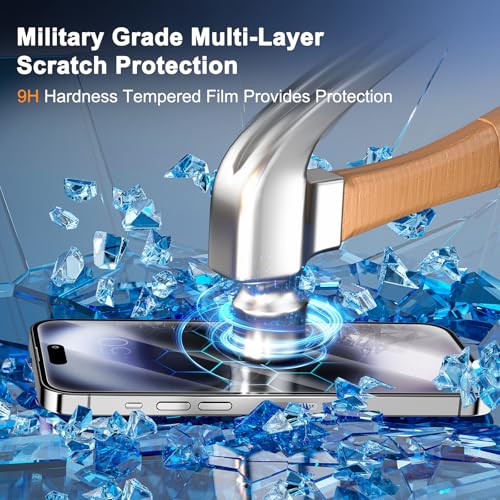SIBEITU 3+3 Pack Screen Protector + Camera Lens Protector for iPhone 16 | 6.1 Inch HD 9H Hardness Tempered Glass Film, Scratch Resistant, Sensor Protection, Case Friendly, High Response, Bubble Free - size: iPhone 16 6.1"