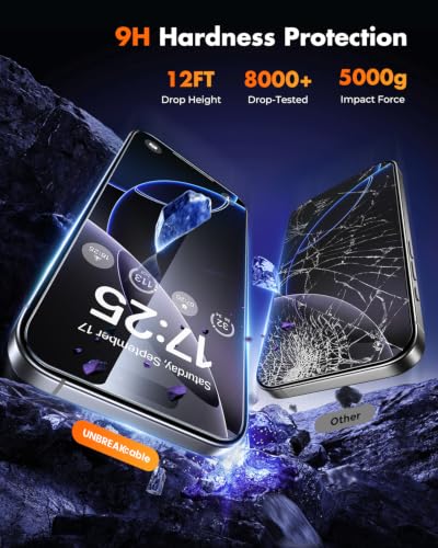 UNBREAKcable iPhone 16 Pro Full-Coverage Screen Protector - 3 Pack | Quick-Install Box, Edge-to-Edge Coverage, 9H Hardness, Ultra HD Clarity, Daily Protection, Smooth Touch - size: iPhone 16 Pro