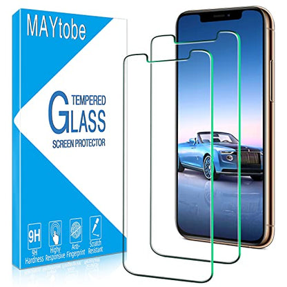 MAYtobe 2 Pack Screen Protector For iPhone 11 Pro, XS, X Tempered Glass - size: iPhone 11 Pro,XS,X