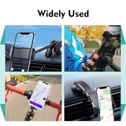 Cell Phone Sunshade, High-elasticity Skeleton Anti-glare Phone Holder Sun Shade Cover, Portable Foldable Sunscreen Shield, Universal for Most Cars Motorcycles (Black)
