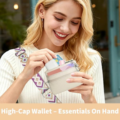 2pcs Clip and Go Strap for Phone with Wallet Crossbody Strap with Pouch | Multifuctional Cell Phone Lanyard Crossbody for Teacher, Adjustable Phone Strap Ranging from 40" to 60" - color: Diamond +Black