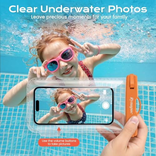 Rynapac Waterproof Phone Pouch 2 Pack, Waterproof Phone Case, [Up to 8.5''] | Face Unlock, Touchscreen, Durable IPX8 Dry Bag for iPhone 17 16 15 Pro Max, Includes Lanyard, Beach & Cruise Essentials 2026 - color: [Mint + Black] Waterproof Phone Pouch