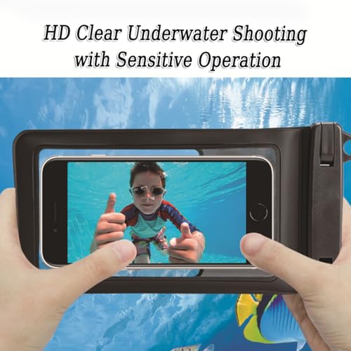 Waterproof Phone Pouch, IPX8 Waterproof Phone Case for iPhone 17/16/15/14 Pro Max, Cell Phone Dry Bag for Beach & Cruise Essentials, Touch Screen, Lanyard Included, (Fits Up to 7.5”)-Red - color: Red