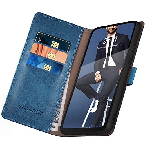 SUANPOT for Motorola Moto G Power 5G 2024 6.7" Wallet case with RFID Blocking Credit Card Holder,Flip Book PU Leather Protective Cover Women Men for Power 5G 2024 Phone case Sky Blue - color: Sky Blue